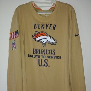 Nike Denver Broncos Salute to Service Long Sleeve Tee XXL Dri-Fit